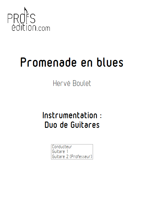 Promenade en Blues - Duo de Guitares - BOULET H. - page de garde