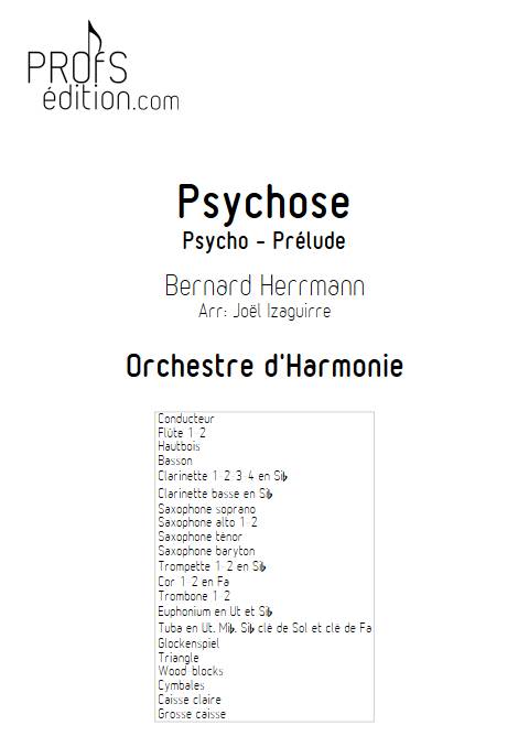 Psychose - Orchestre d'Harmonie - HERRMANN B. - page de garde