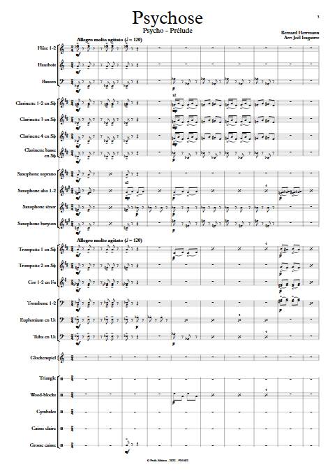 Psychose - Orchestre d'Harmonie - HERRMANN B. - app.scorescoreTitle