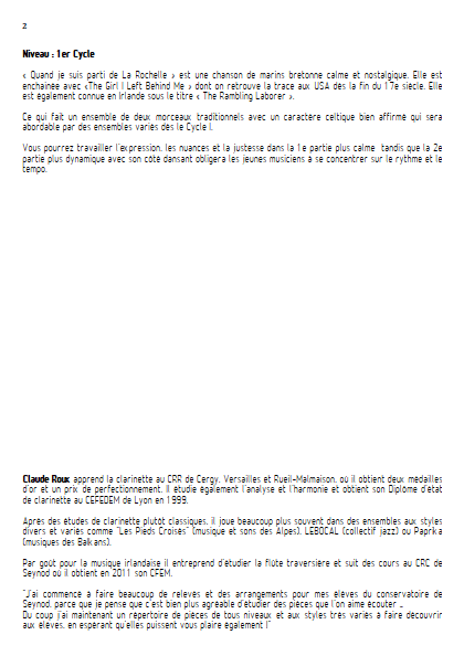 Quand je suis parti de la Rochelle - Ensemble à Géométrie Variable - TRADITIONNEL - Fiche Pédagogique