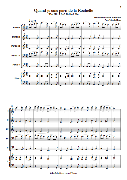 Quand je suis parti de la Rochelle - Ensemble à Géométrie Variable - TRADITIONNEL - app.scorescoreTitle