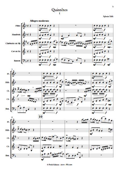Quintêtes - Quintette à vent - TALLE S. - Partition
