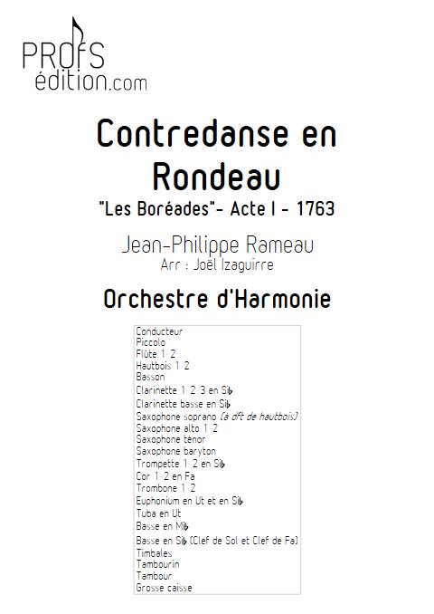 Contredanse en Rondeau - Orchestre d'Harmonie - RAMEAU J-P. - page de garde