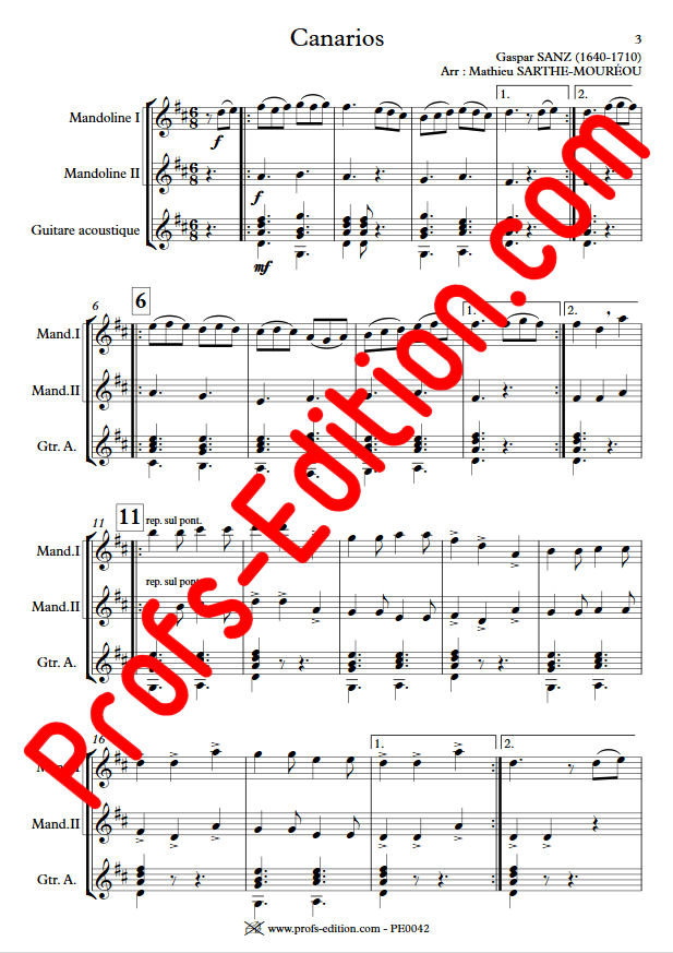 Canarios - Ensemble Plectres - SANZ G. - app.scorescoreTitle