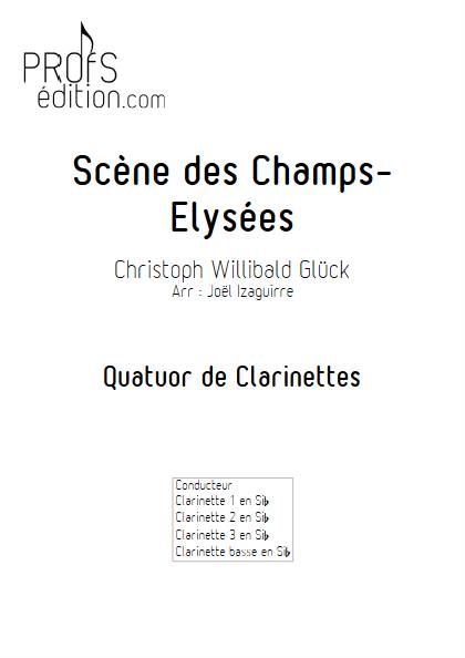 Scène des champs elysées - Quatuor de Clarinettes - GLUCK W. - page de garde