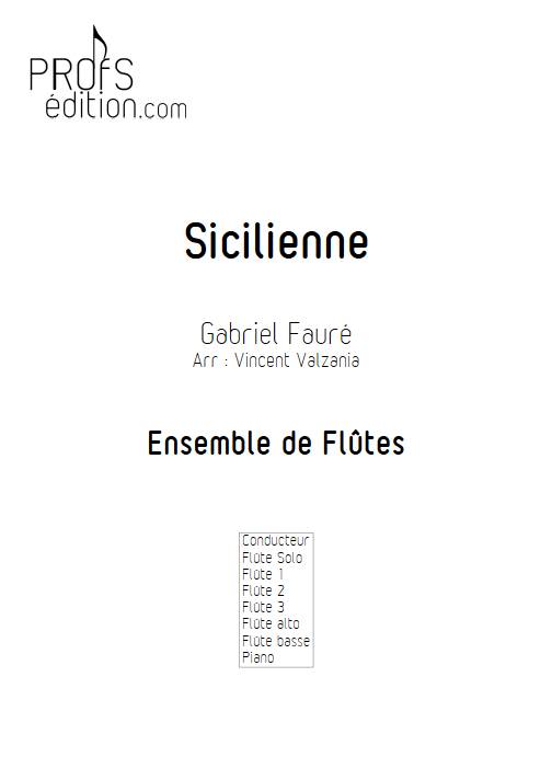 Sicilienne - Ensemble de Flûtes - FAURE G. - page de garde