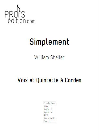 Simplement - Chant et Quintette à Cordes - SHELLER W. - page de garde