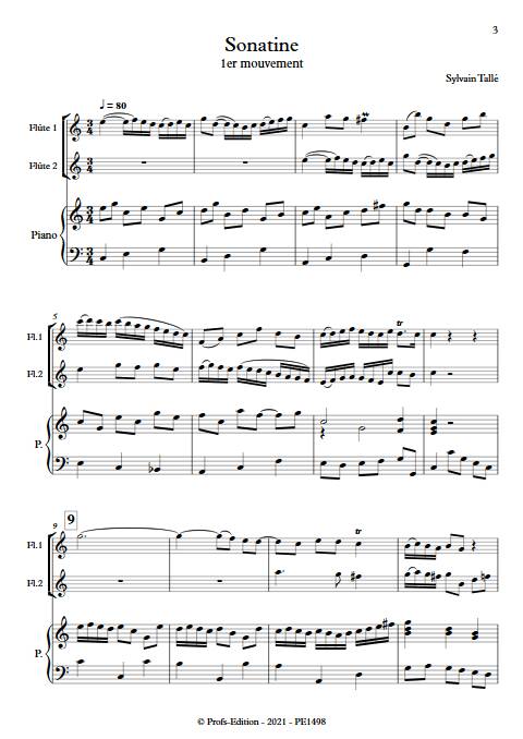 Sonatine - 1er mvt - Trio Flûtes Piano - TALLE S. - app.scorescoreTitle