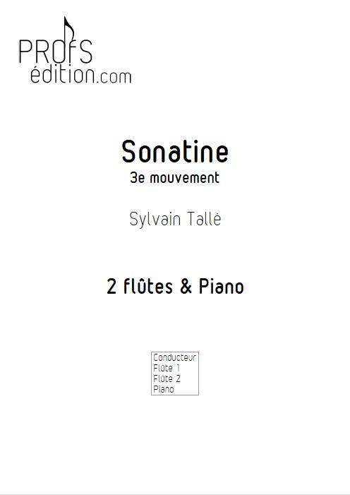 Sonatine - 3e mvt - Trio Flûtes Piano - TALLE S. - page de garde