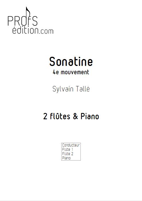 Sonatine - 4e mvt - Trio Flûtes Piano - TALLE S. - page de garde