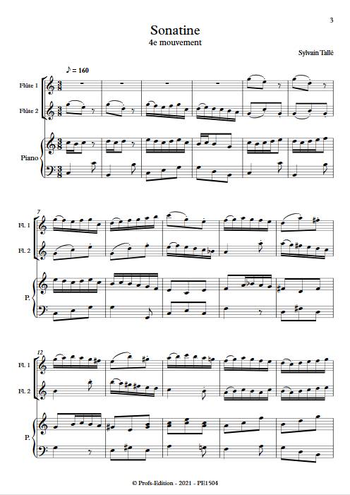 Sonatine - 4e mvt - Trio Flûtes Piano - TALLE S. - app.scorescoreTitle