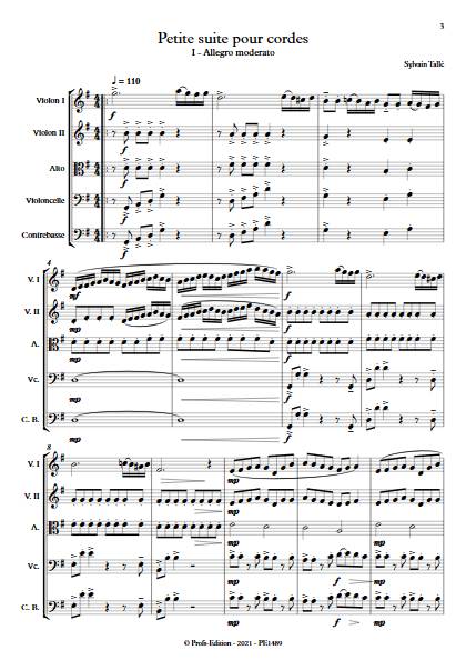 Petite suite pour cordes - 1er mvt - Orchestre à cordes - TALLE S. - app.scorescoreTitle