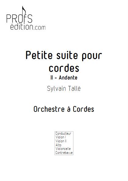 Petite suite pour cordes - 2e mvt - Orchestre à cordes - TALLE S. - page de garde