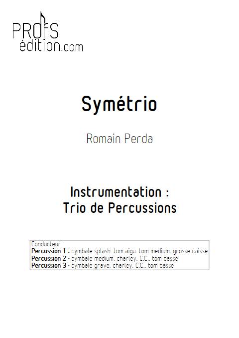 Symétrio - Trio de Percussions - PERDA R. - page de garde