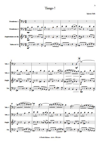 Tango ! - Quatuor de Cuivres - TALLE S. - Partition