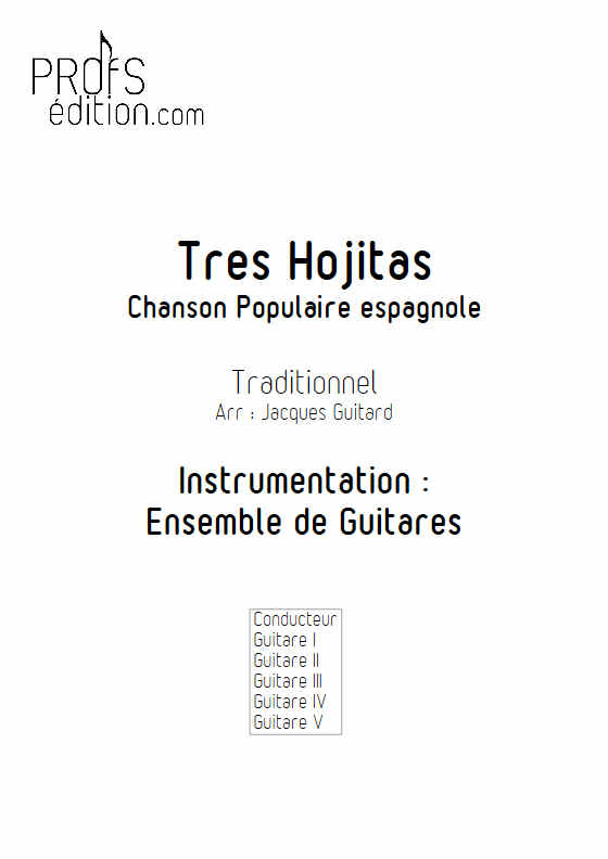 Tres Hojitas - Ensemble Guitares - TRADITIONNEL ESPAGNOL - page de garde