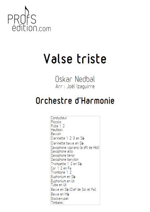 Valse triste - Orchestre d'Harmonie - NEBDAL O. - page de garde