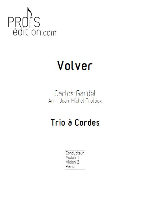 Volver - Duo Violon et Piano - GARDEL C. - page de garde