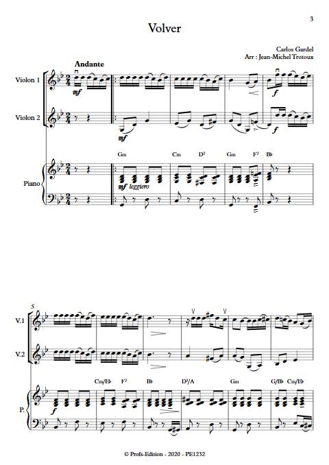 Volver - Duo Violon et Piano - GARDEL C. - app.scorescoreTitle